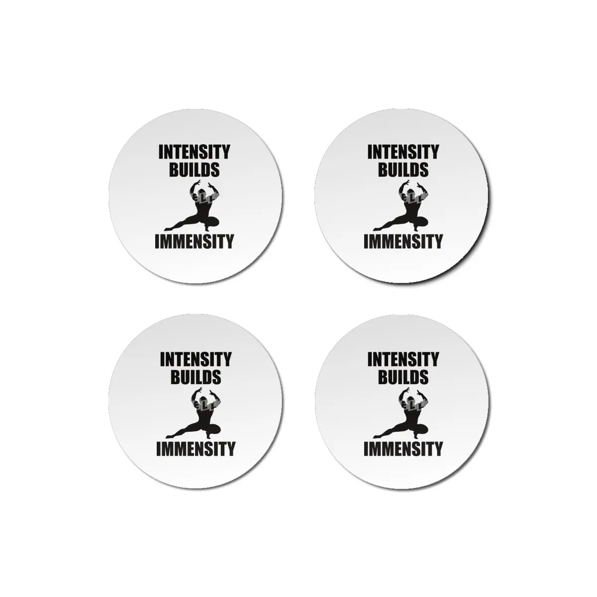 Bodybuilding - Intensity Builds Immensity Bardak Altlığı