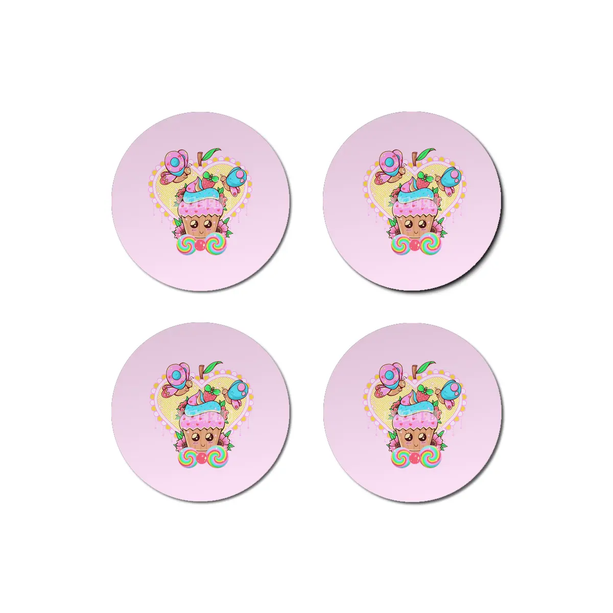 Kawaii Cupcake Bardak Altlığı
