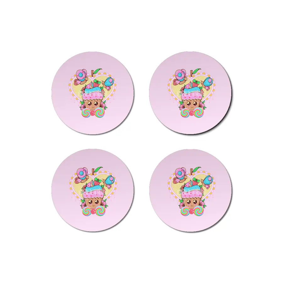 Kawaii Cupcake Bardak Altlığı