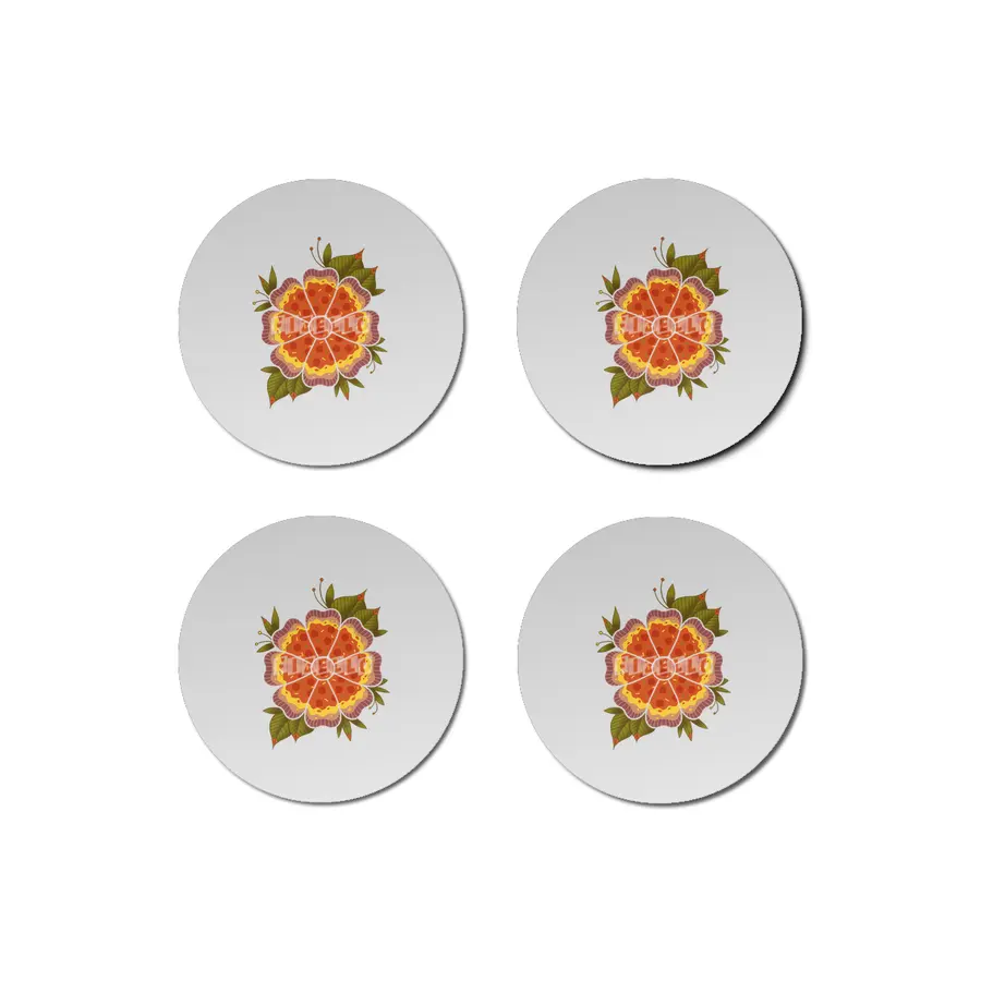 Pizza Flower Bardak Altlığı