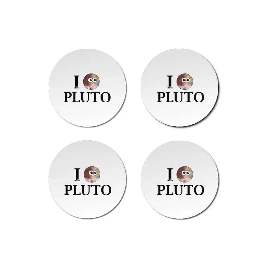 I Heart Pluto Bardak Altlığı