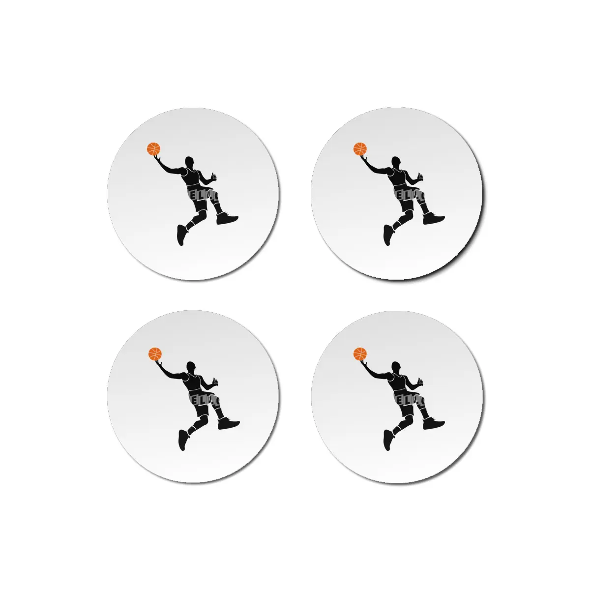 Basketball Player Silhouette Bardak Altlığı
