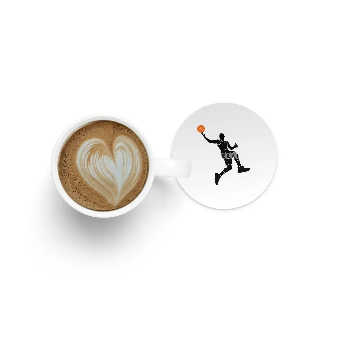 Basketball Player Silhouette Bardak Altlığı