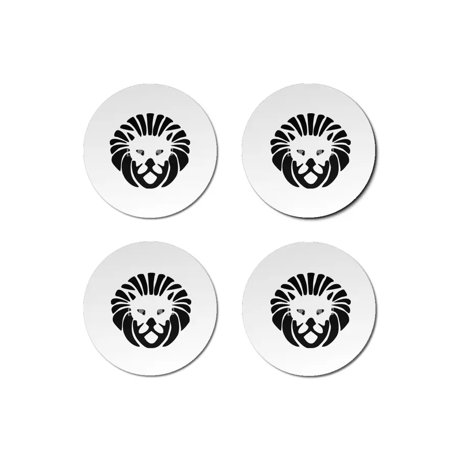Black Lion Face Logo Bardak Altlığı