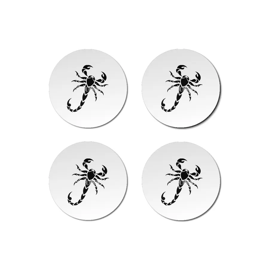 Black Scorpion Silhouette Bardak Altlığı