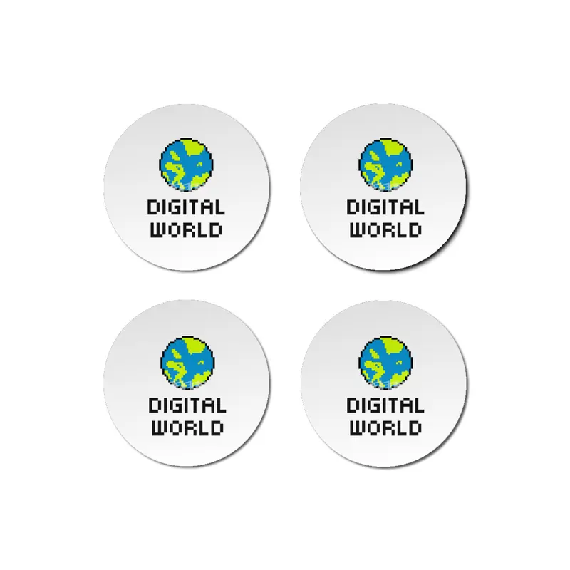 Digital World (8Bit Pixel Earth Logo) Art Bardak Altlığı