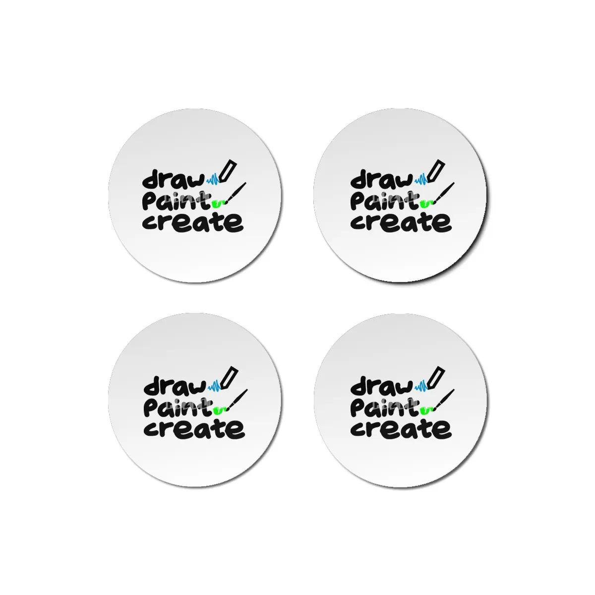Draw, Paint, Create Bardak Altlığı