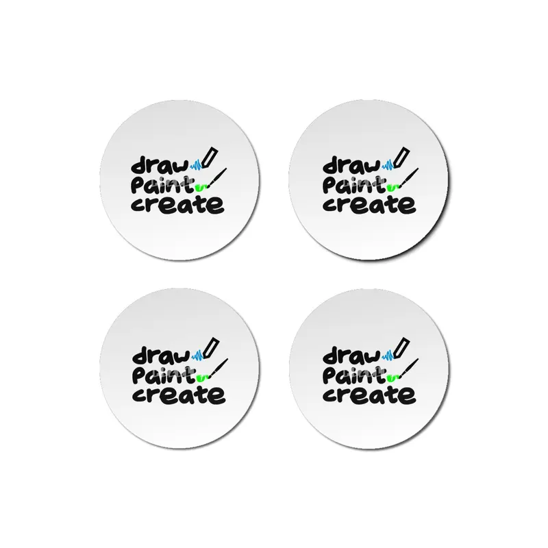 Draw, Paint, Create Bardak Altlığı