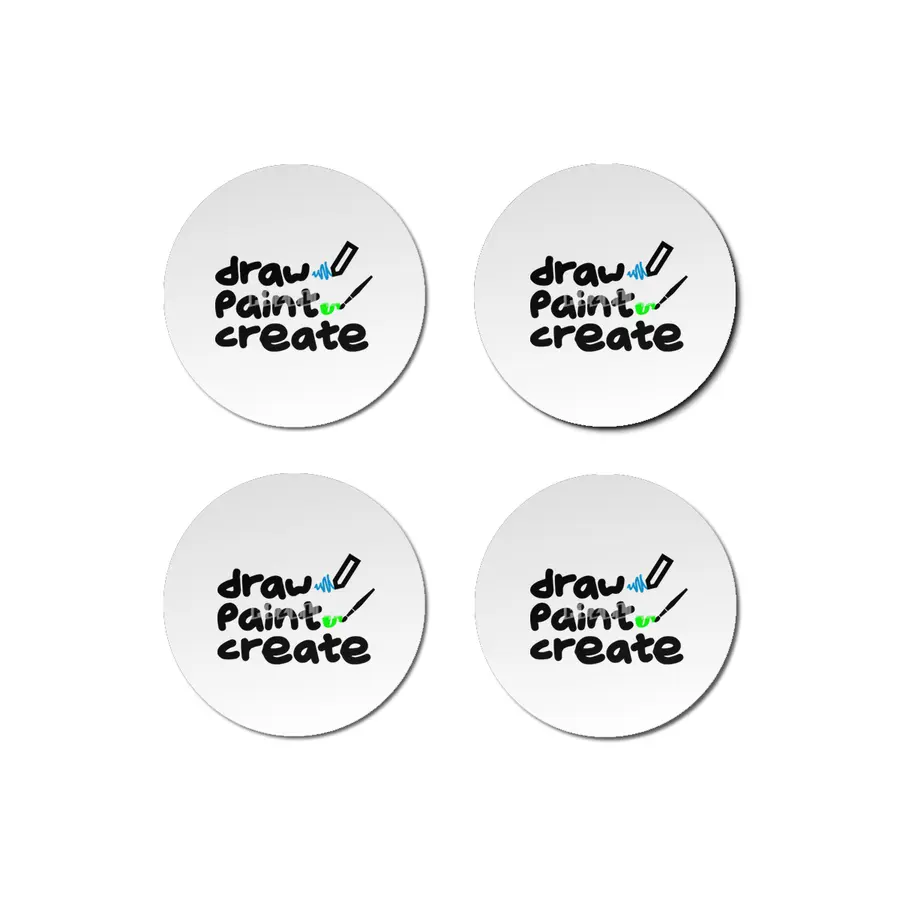 Draw, Paint, Create Bardak Altlığı