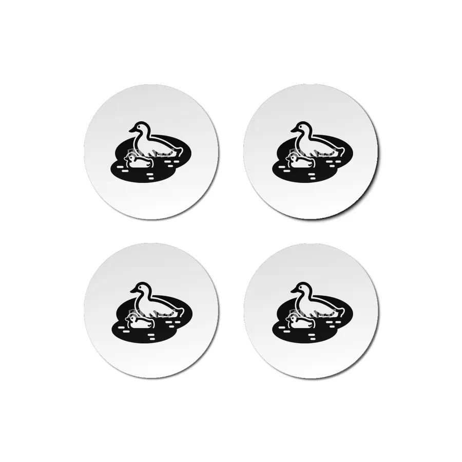 Ducks in a Pond Clipart Bardak Altlığı