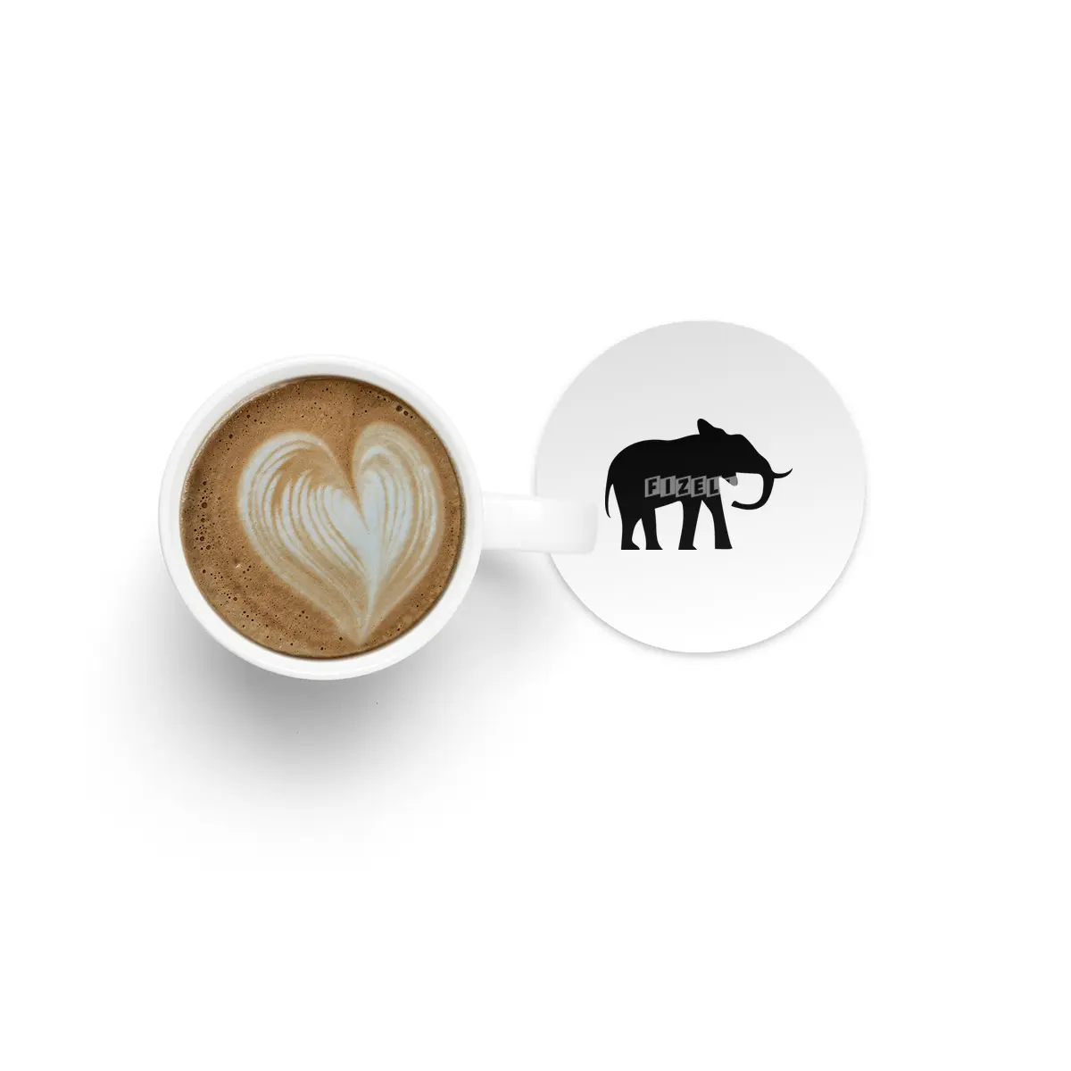 Elephant Silhouette Bardak Altlığı