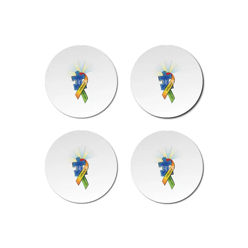 Autism Ribbon with Puzzle Peace Bardak Altlığı