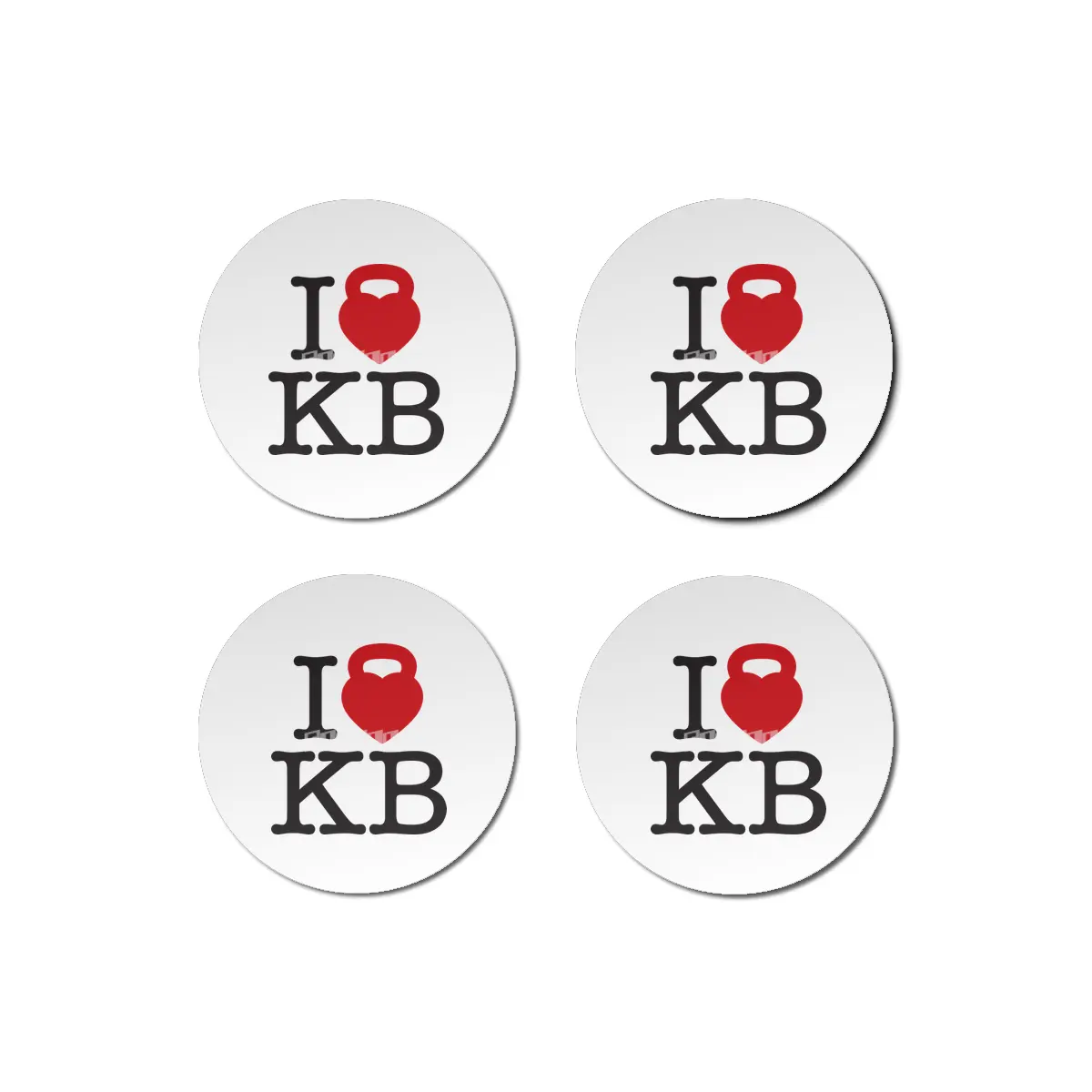 I Heart My Kettle Bell Bardak Altlığı