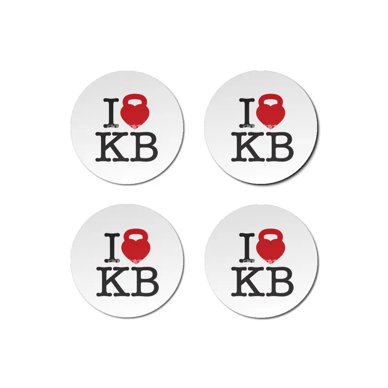 I Heart My Kettle Bell Bardak Altlığı