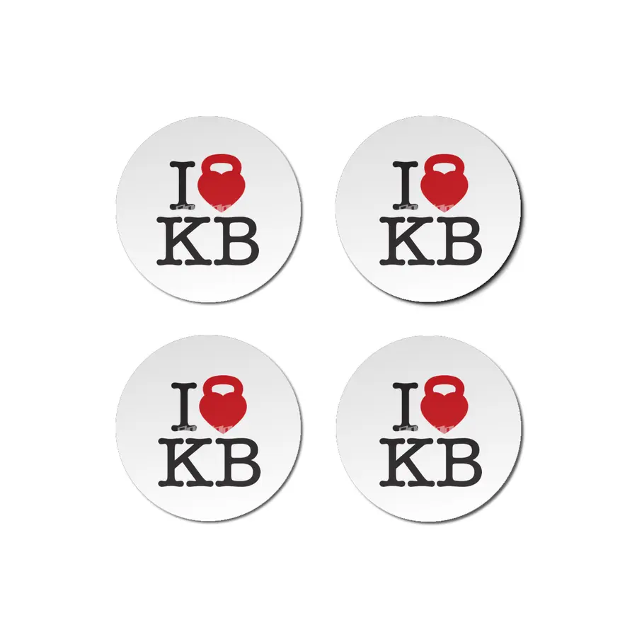 I Heart My Kettle Bell Bardak Altlığı