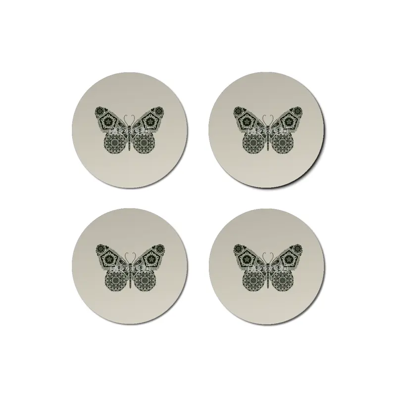 Ornamental Butterfly Bardak Altlığı