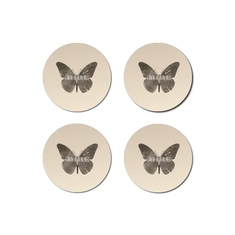 Wood Butterfly Bardak Altlığı