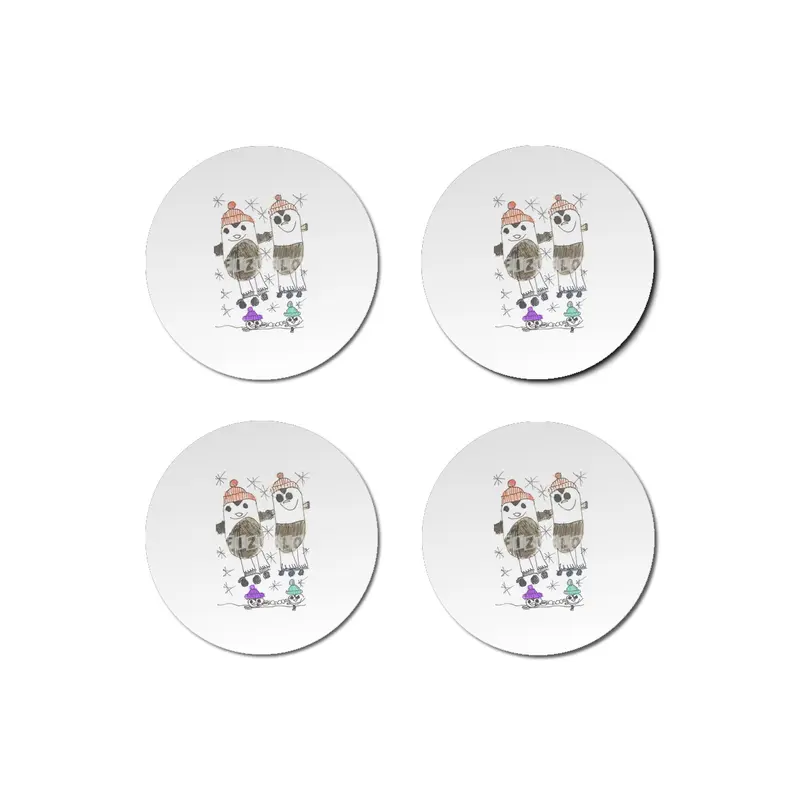 Four Cute Penguins Bardak Altlığı