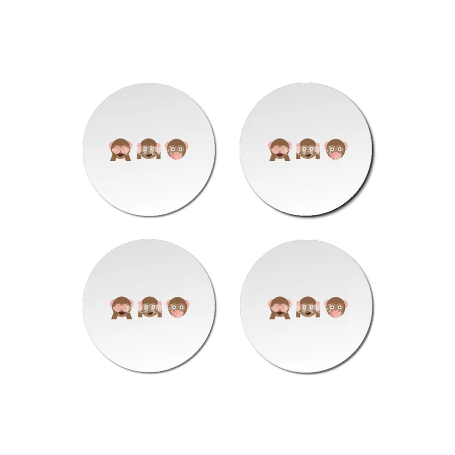 Three Wise Monkeys Bardak Altlığı