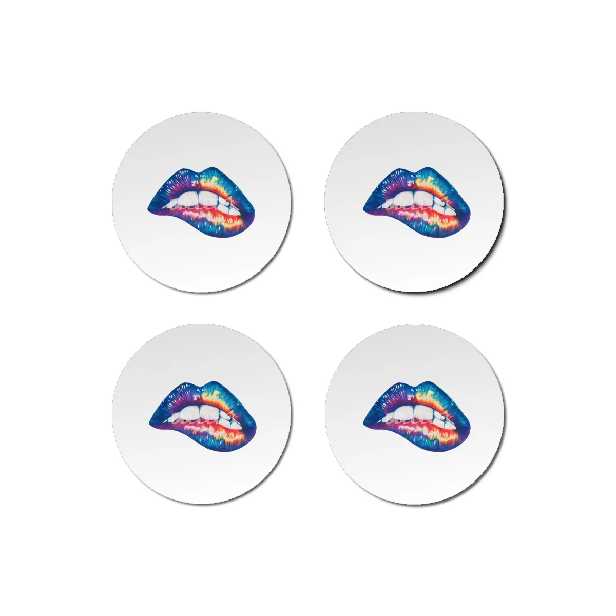 Rainbow Lip Bite Bardak Altlığı