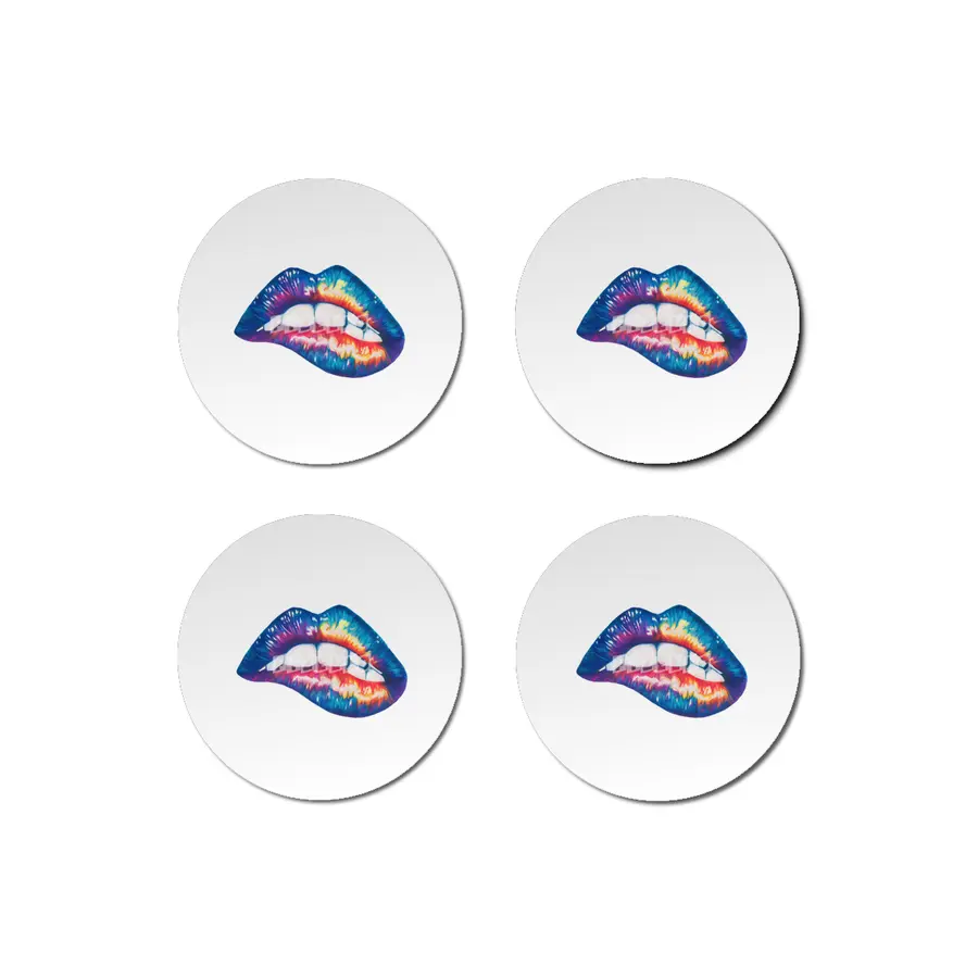 Rainbow Lip Bite Bardak Altlığı