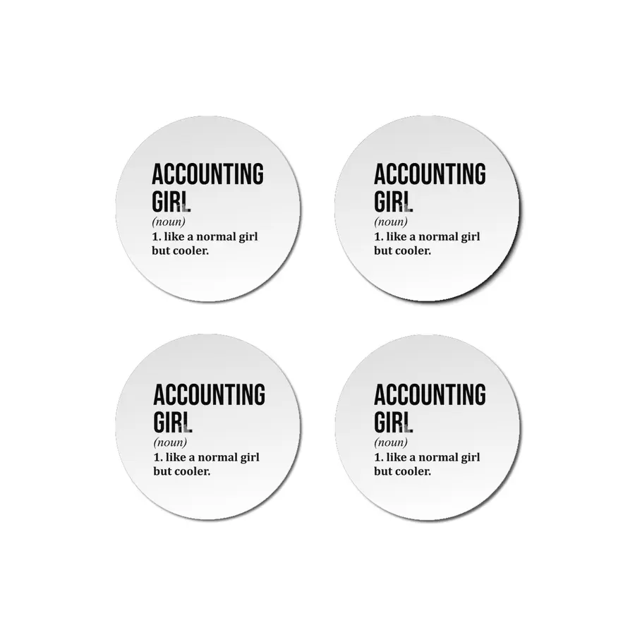 Accounting Girl Funny Saying Bardak Altlığı