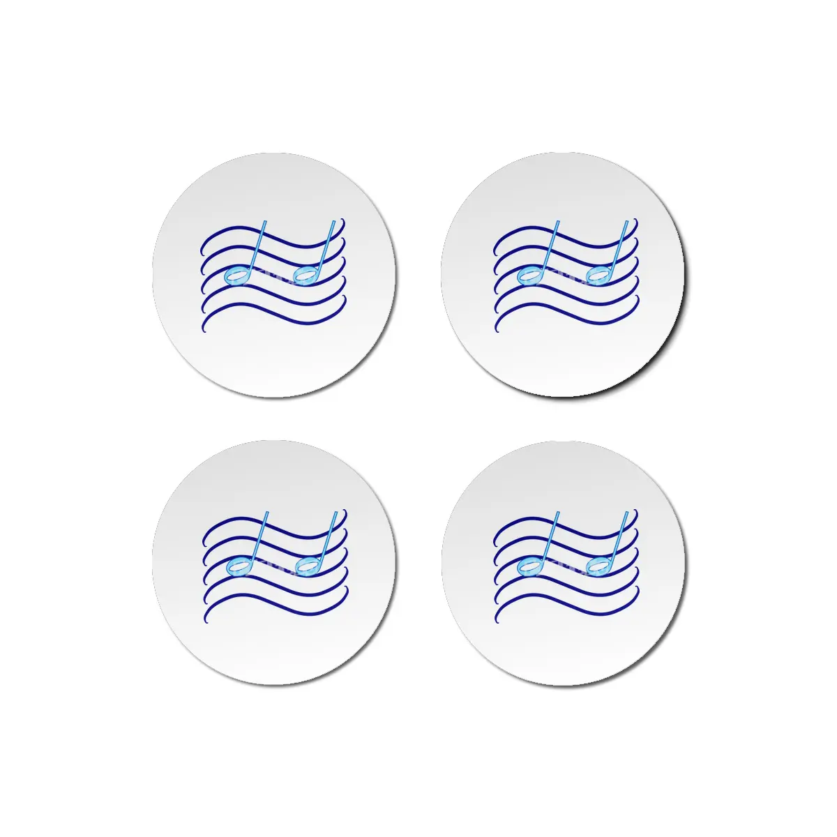 Music Wave Illusion Bardak Altlığı