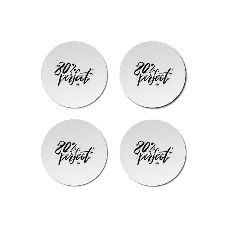 80% Perfect - Black Bardak Altlığı