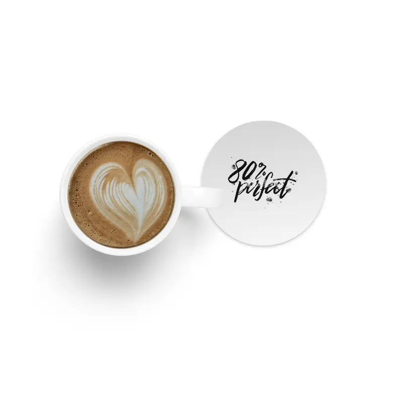 80% Perfect - Black Bardak Altlığı