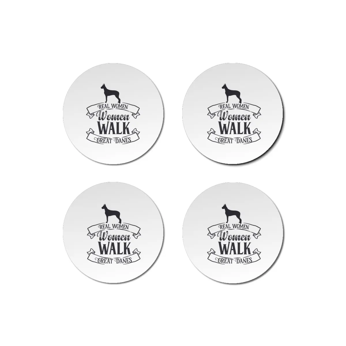 Real Women Walk Great Danes Bardak Altlığı