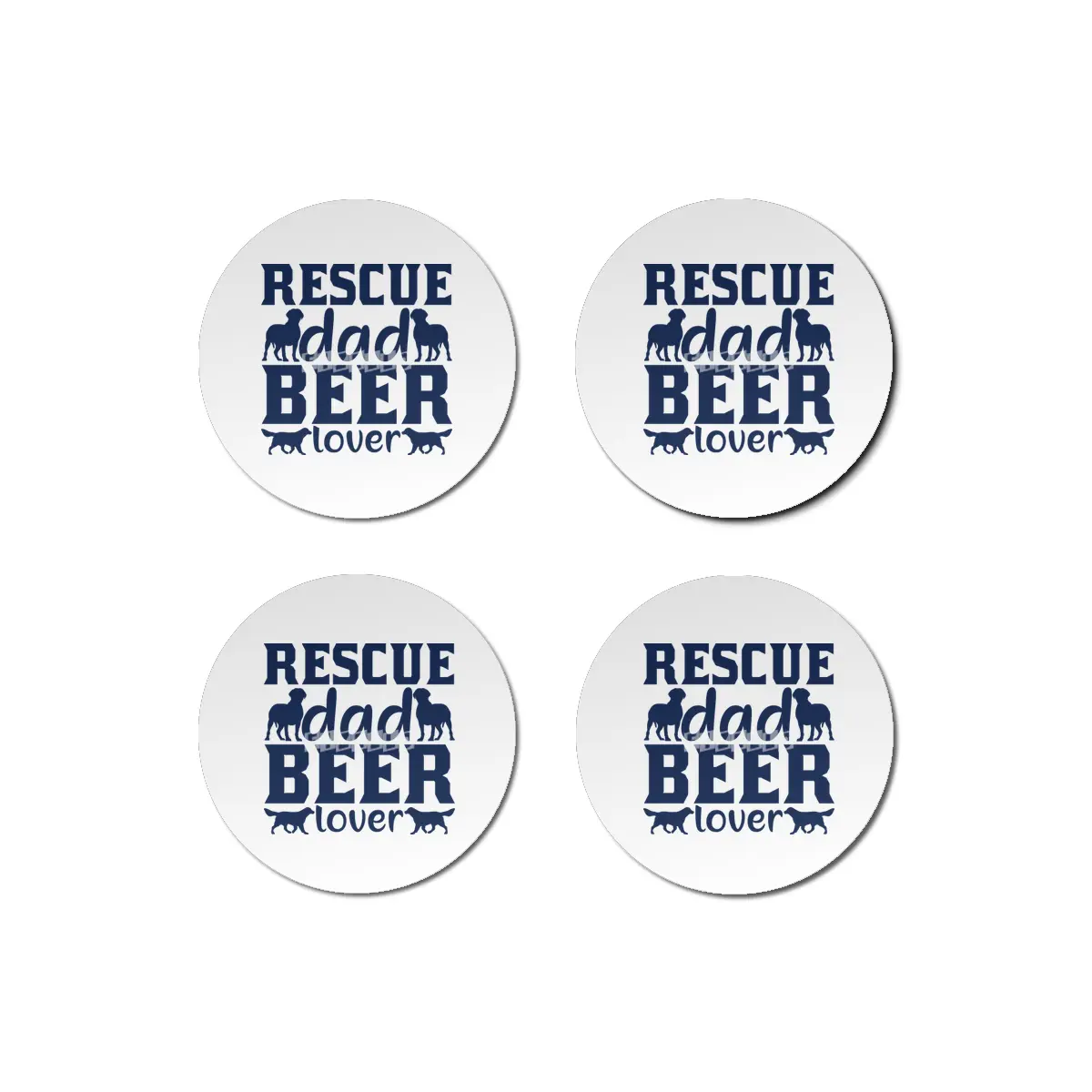 Rescue Dad Beer Lover Bardak Altlığı