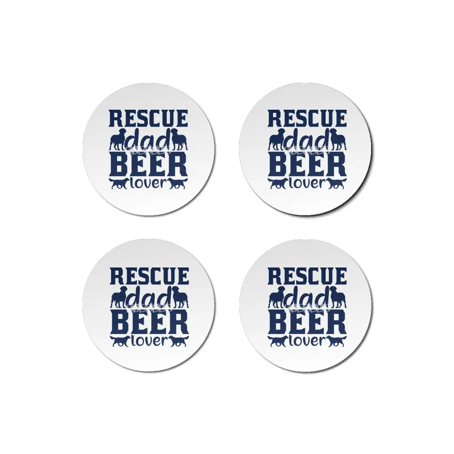 Rescue Dad Beer Lover Bardak Altlığı