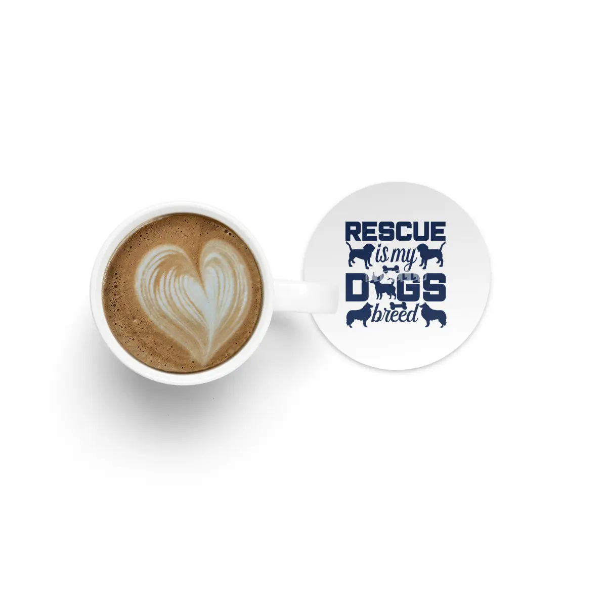 Rescue is My Dogs Breed Bardak Altlığı
