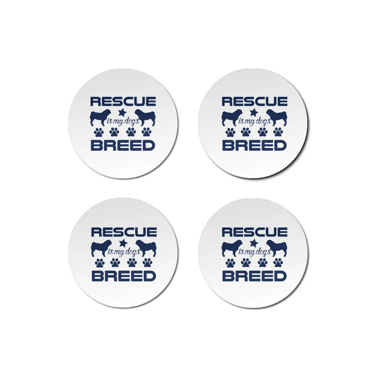 Rescue is My Dogs Breed Bardak Altlığı