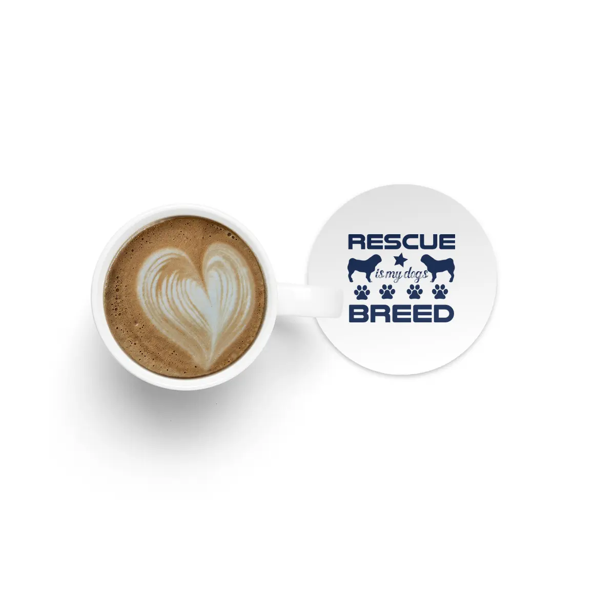 Rescue is My Dogs Breed Bardak Altlığı