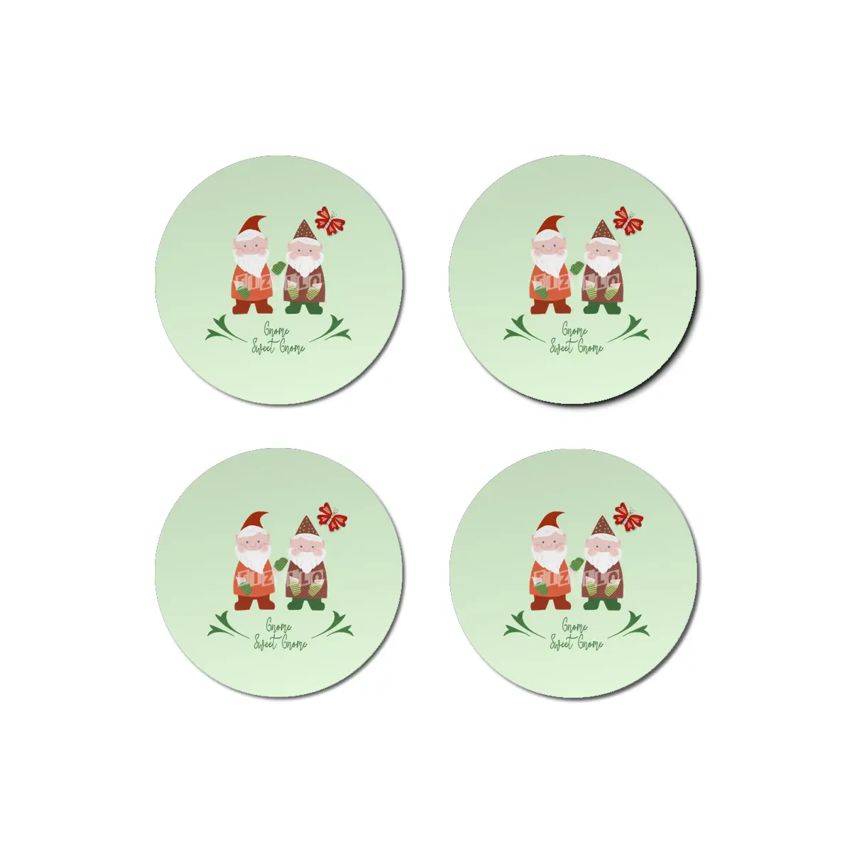 Gnome Sweet Gnome Cute Garden Gnomes Bardak Altlığı