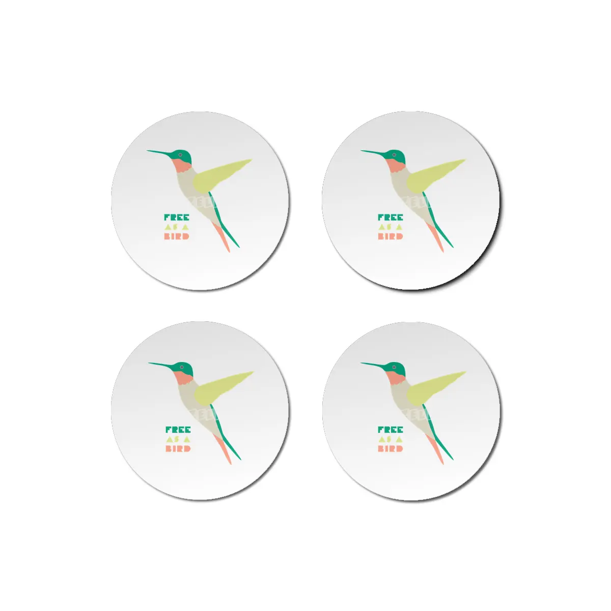 Free Hummingbird Bardak Altlığı