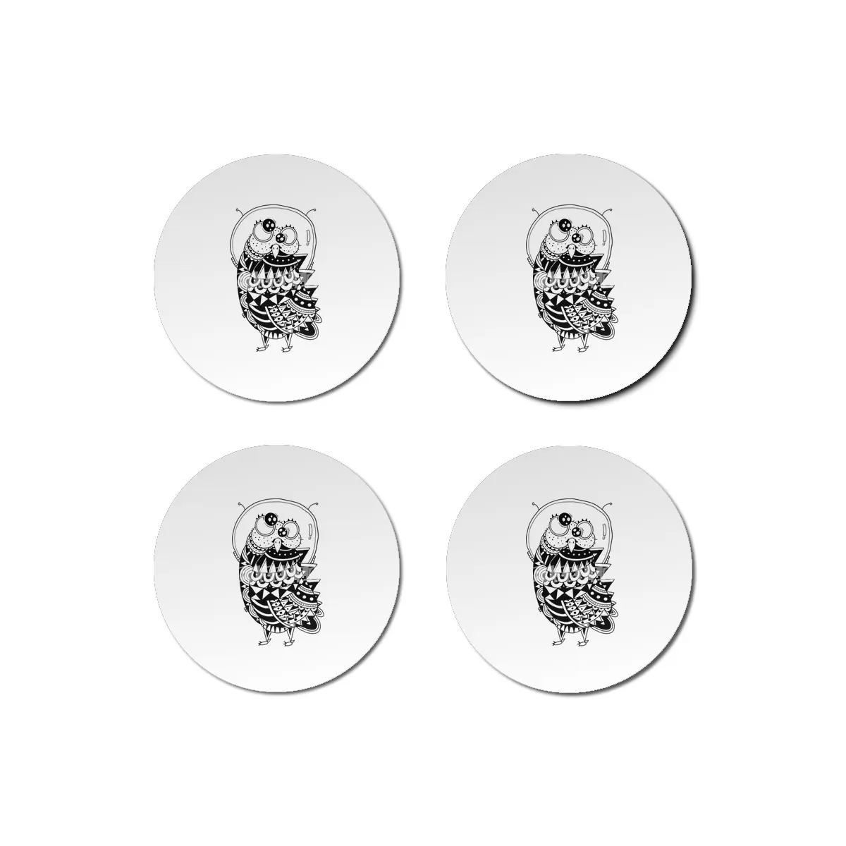Owl Spaceman Bardak Altlığı