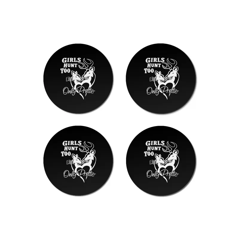 Womens Girl's Hunt Too New Brown Buck Doe Couple Fun For Southern Belle Hunt Bardak Altlığı
