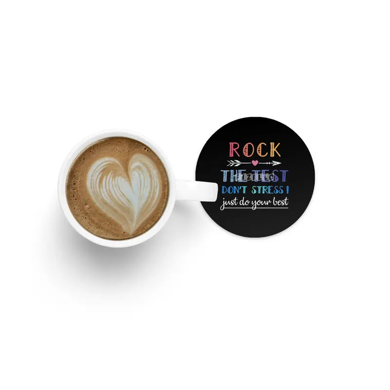 rock the test the best dont stress just do your best rock Bardak Altlığı