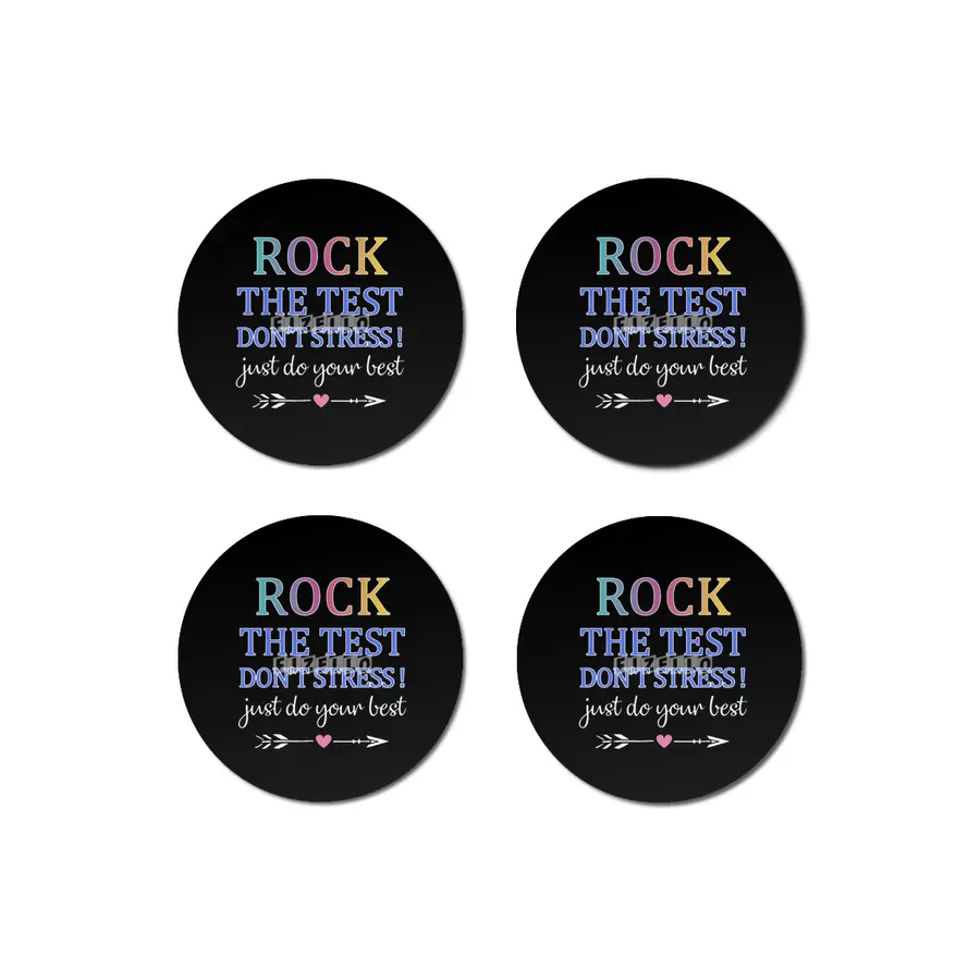 rock the test the best dont stress just do your best rock teacher Bardak Altlığı