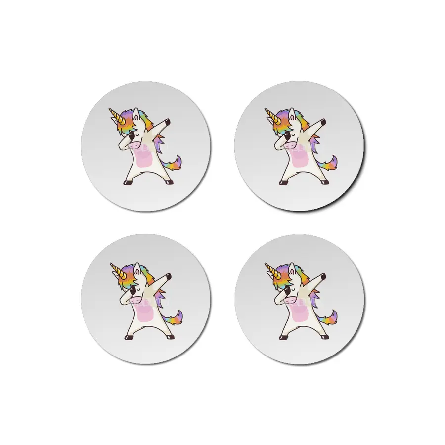 Dabbing Unicorn Shirt Dab Hip Hop Funny Magic Bardak Altlığı