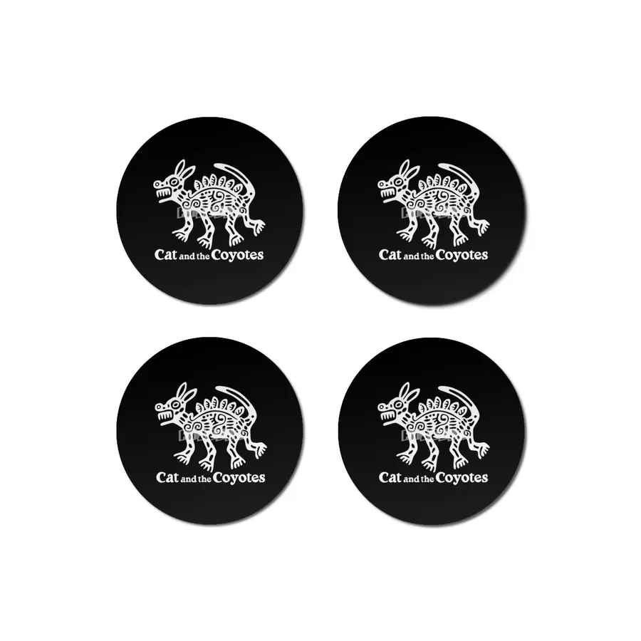 Azteca Dog Black and White Bardak Altlığı