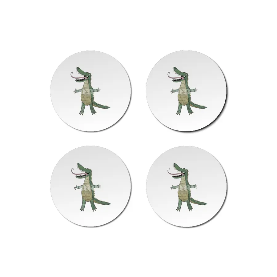 Cute crocodile illustration Bardak Altlığı
