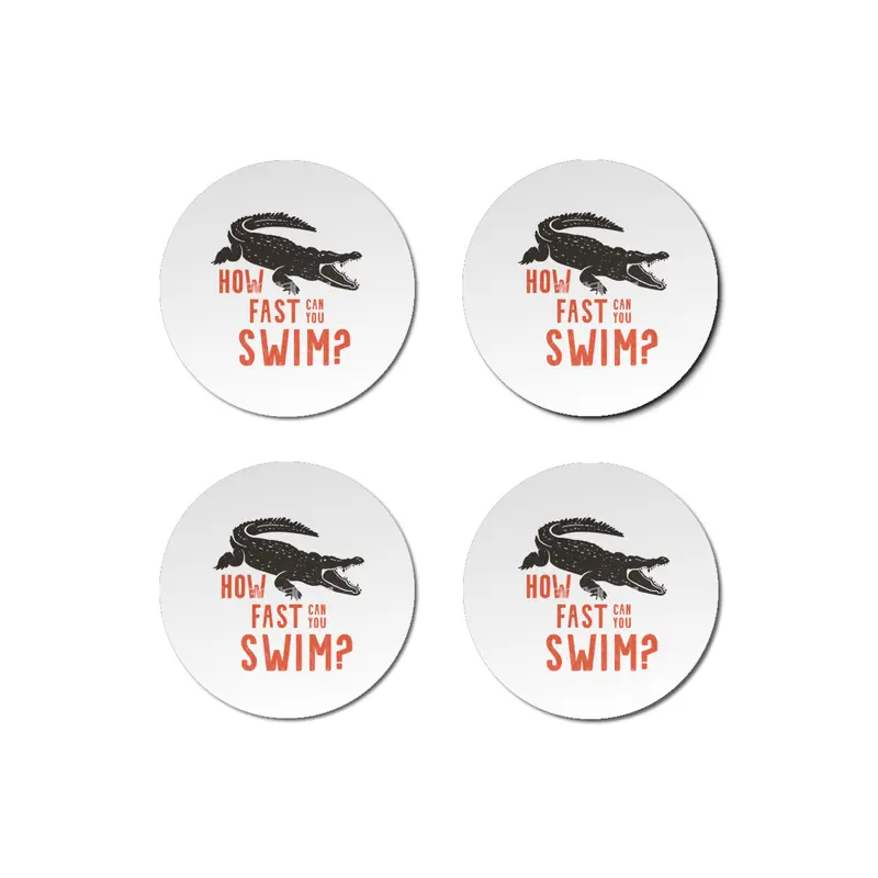 How fast Can you Swim? Crocodile Design Bardak Altlığı
