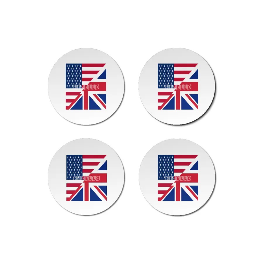 American & United Kingdom Flags Bardak Altlığı