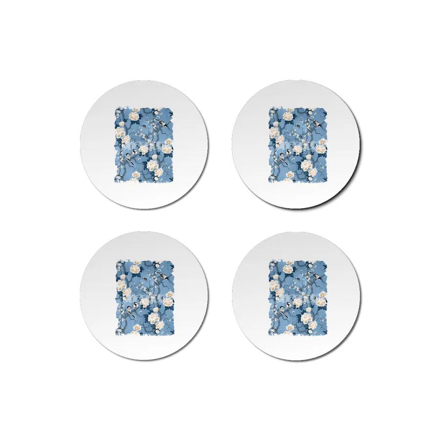 Chinoiserie birds classic blue Bardak Altlığı