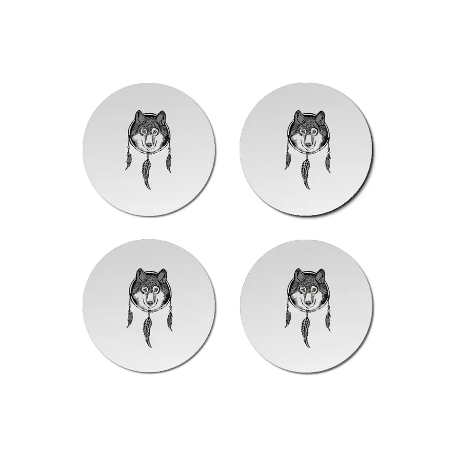 SouthWestern DreamCatcher Wolf Bardak Altlığı