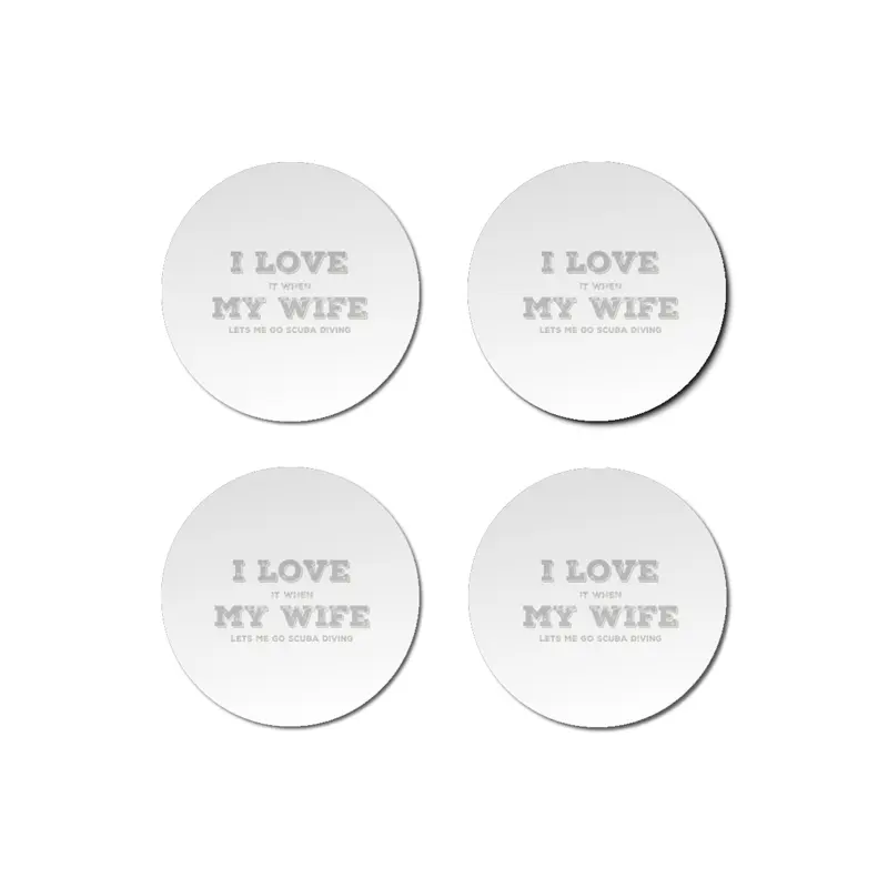 I Love My Wife - Scuba Diving Bardak Altlığı