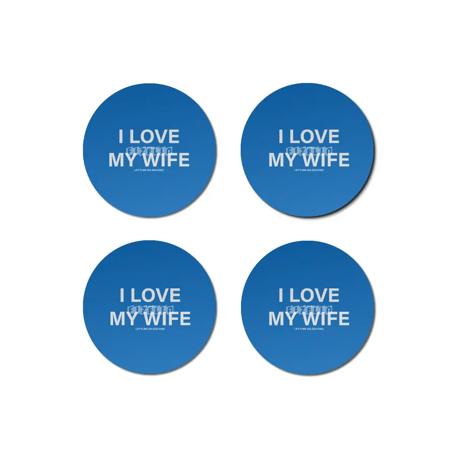 I Love My Wife - Golfing Bardak Altlığı